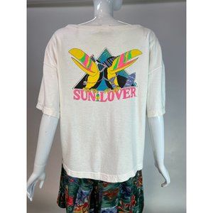 Sun Lover Sea World of Texas Sun Lover TShirt OS Multi Cotton Made in USA